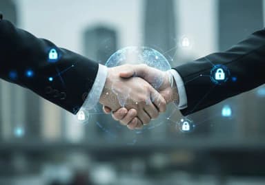 Teamwork Digital Partnership Business Handshake Technology Emphasizing Teamwork Collaboration Digital 378819576 (1)